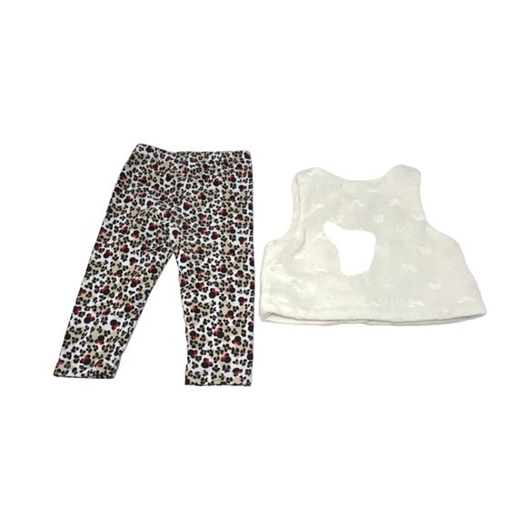 Baby Girl's Adorable Minnie Mouse Leggings & Vest & Red Shirt - Size 12 Month - Picture 4 of 7